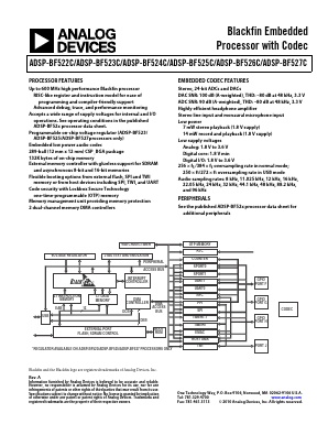 ADSP-BF527KBCZ-5C2 Datasheet PDF Analog Devices