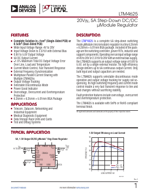 LTM4625 Datasheet PDF Analog Devices