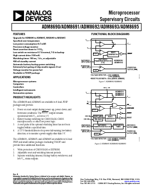 ADM8692 Datasheet PDF Analog Devices