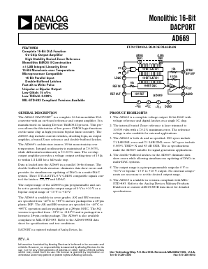 AD669AR Datasheet PDF Analog Devices