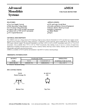 AMS26 Datasheet PDF Advanced Monolithic Systems Inc