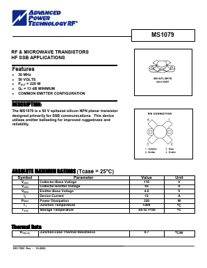 MS1079 Datasheet PDF Advanced Power Technology