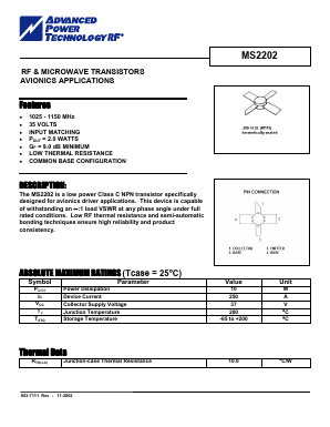 MS2202 Datasheet PDF Advanced Power Technology