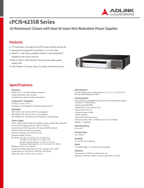 CPCIS-6235R64N110 Datasheet PDF Adlink Technology Inc.