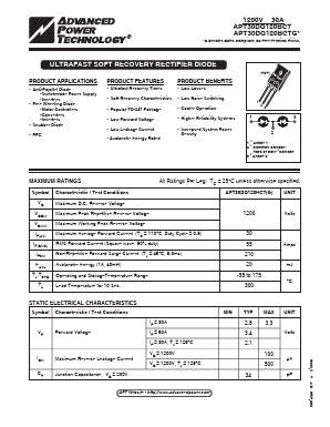 APT30DQ120BCTG Datasheet PDF Advanced Power Technology