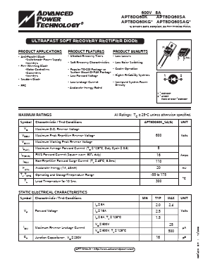 APT8DQ60KG Datasheet PDF Advanced Power Technology