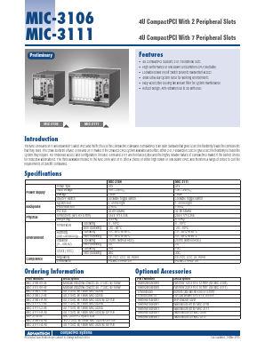 MIP-3104-AE Datasheet PDF Advantech Co., Ltd.