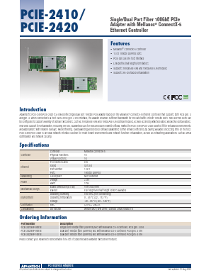 PCIE-2410NP-00B1E Datasheet PDF Advantech Co., Ltd.