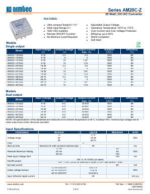 AM20C-2405SZ Datasheet PDF AIMTEC