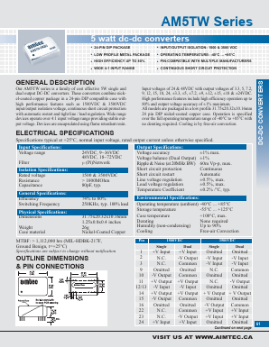 AM5TW-4809DH35 Datasheet PDF AIMTEC