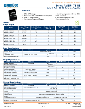 AMSR1-78-NZ Datasheet PDF AIMTEC