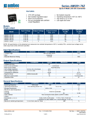 AMSR1-78Z Datasheet PDF AIMTEC