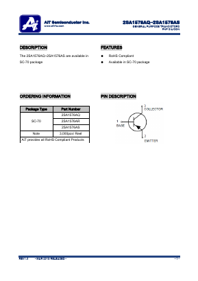 2SA1576AR Datasheet PDF AiT Semiconductor Inc.