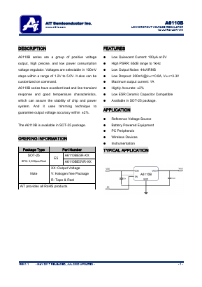 A6110BE5R-XX Datasheet PDF AiT Semiconductor Inc.