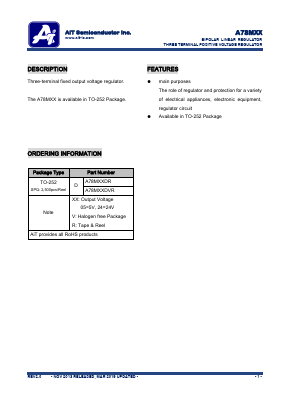A78MXXDVR Datasheet PDF AiT Semiconductor Inc.