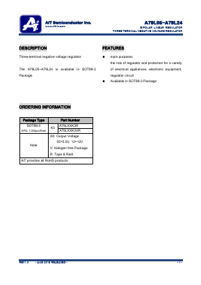 A79L05 Datasheet PDF AiT Semiconductor Inc.