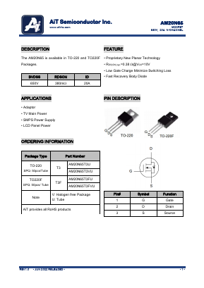 AM20N65 Datasheet PDF AiT Semiconductor Inc.