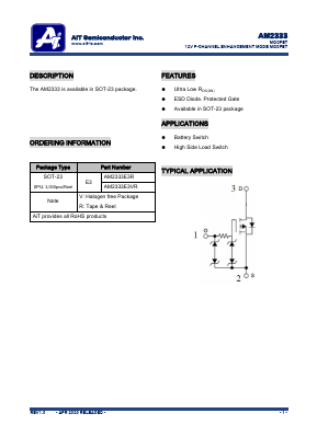 AM2333 Datasheet PDF AiT Semiconductor Inc.