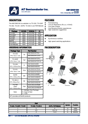 AM12NS10HM8VR Datasheet PDF AiT Semiconductor Inc.