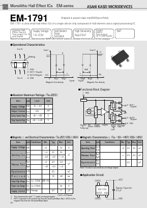 EM-1791 Datasheet PDF  Asahi Kasei Microdevices
