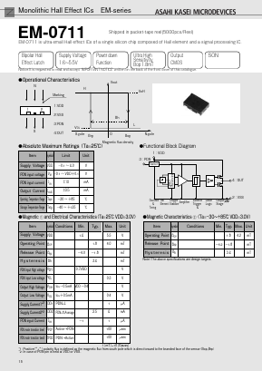 EM-0711 Datasheet PDF  Asahi Kasei Microdevices