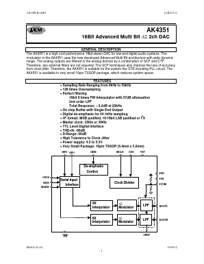AK4351 Datasheet PDF  Asahi Kasei Microdevices