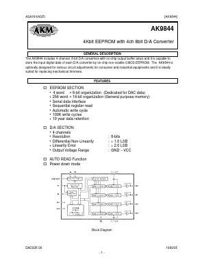 AK9844 Datasheet PDF  Asahi Kasei Microdevices