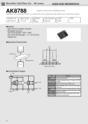 AK8788 Datasheet PDF  Asahi Kasei Microdevices