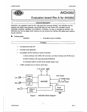 AK4352 Datasheet PDF  Asahi Kasei Microdevices