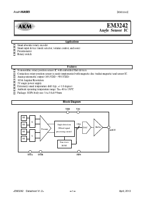EM3242 Datasheet PDF  Asahi Kasei Microdevices
