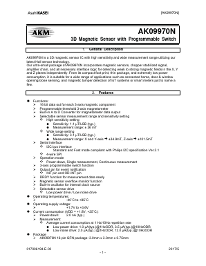 AK09970N Datasheet PDF  Asahi Kasei Microdevices