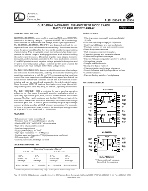 ALD110904PA Datasheet PDF Advanced Linear Devices