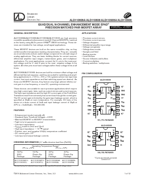 ALD110808 Datasheet PDF Advanced Linear Devices