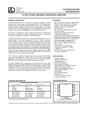 ALD1702APA Datasheet PDF Advanced Linear Devices
