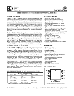 ALD1721DA Datasheet PDF Advanced Linear Devices
