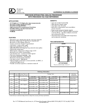 ALD500RAU-10SE Datasheet PDF Advanced Linear Devices