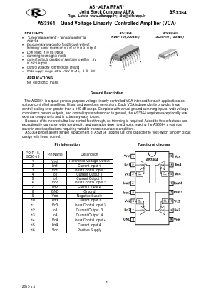 AS3364 Datasheet PDF JSC ALFA.