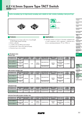 SKHU Datasheet PDF ALPS ELECTRIC CO.,LTD.