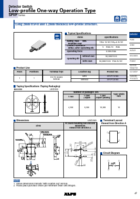 SPVP120100 Datasheet PDF ALPS ELECTRIC CO.,LTD.