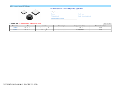 HSPPAA Datasheet PDF ALPS ELECTRIC CO.,LTD.