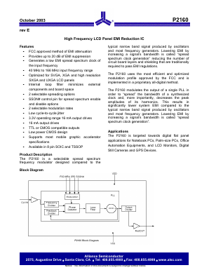 P2160A-08SR Datasheet PDF Alliance Semiconductor