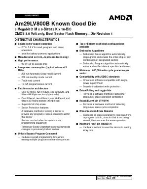 AM29LV800BB-120-1 Datasheet PDF Advanced Micro Devices