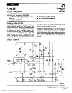 AM685DL Datasheet PDF Advanced Micro Devices