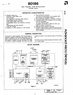 IA80186-10B Datasheet PDF Advanced Micro Devices