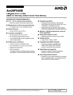 AM29F040B-1 Datasheet PDF Advanced Micro Devices