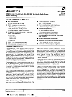 AM28F512-75FE Datasheet PDF Advanced Micro Devices