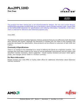 AM29PL320D Datasheet PDF Advanced Micro Devices