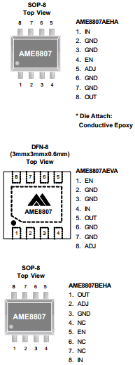 AME8807AEVAY-3 Datasheet PDF AME, Inc