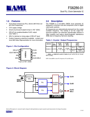 FS6286-01 Datasheet PDF AMI Semiconductor