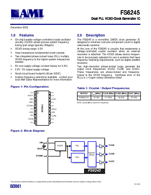 FS6245 Datasheet PDF AMI Semiconductor